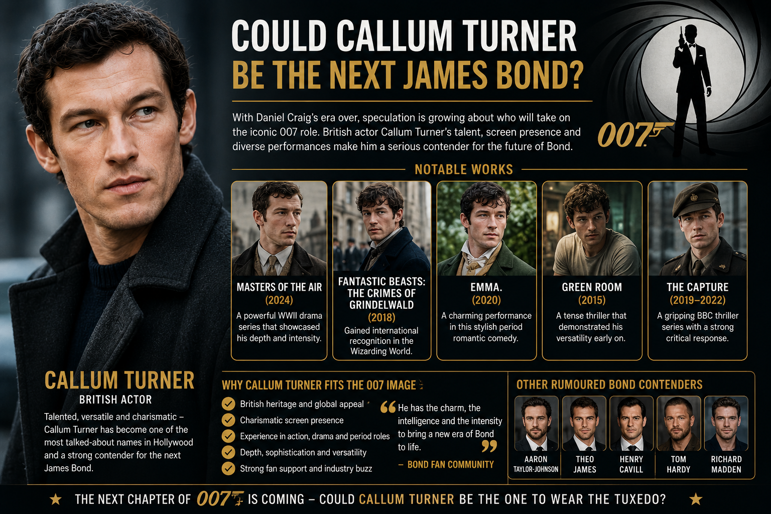 callum turner james bond