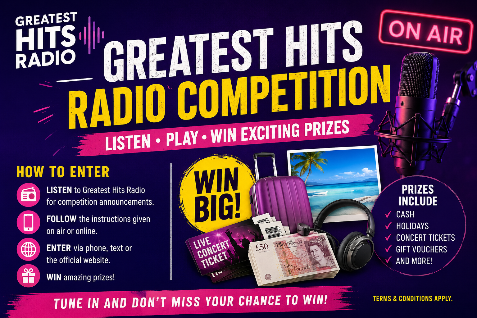 greatest hits radio competition
